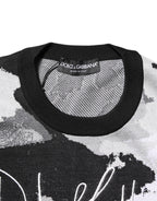 Mehrfarbiger Camouflage-Pullover aus Seide