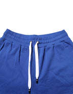 Blue Logo Cotton Bermuda Sweatshorts Shorts
