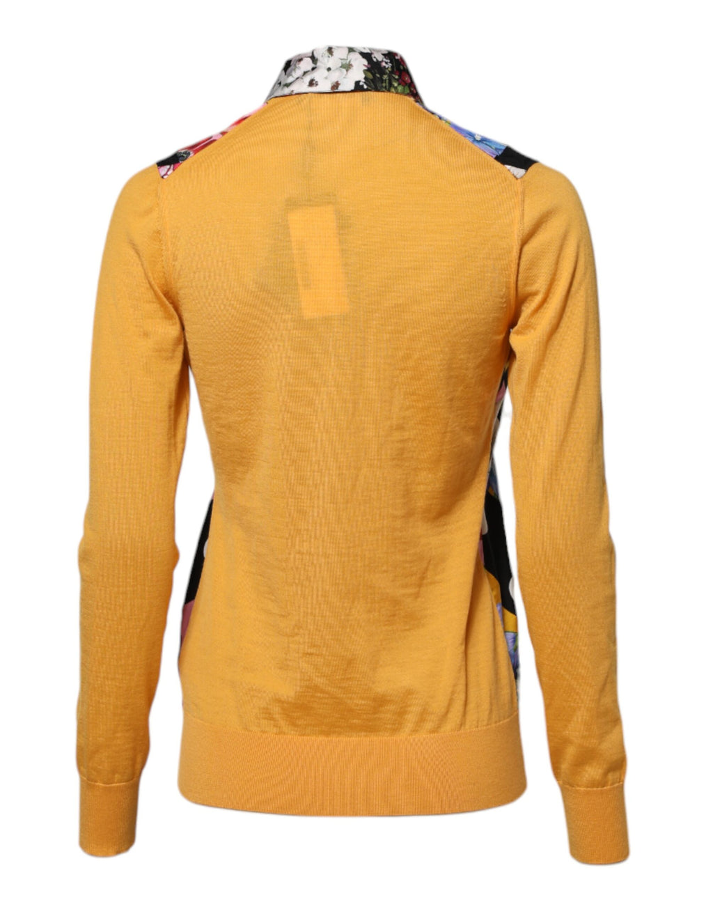 Mehrfarbiges floral gemustertes Langarm-Poloshirt