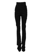 Schwarze High-Waist Skinny Jeans aus Baumwolle