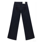 Blaue Baumwoll-High-Waist-Jeans