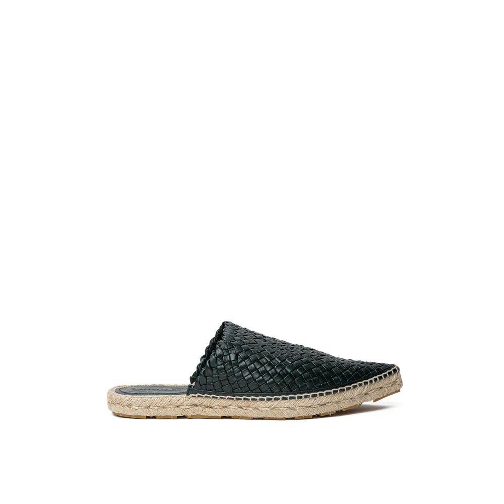 Espadrilles aus grünem Leder
