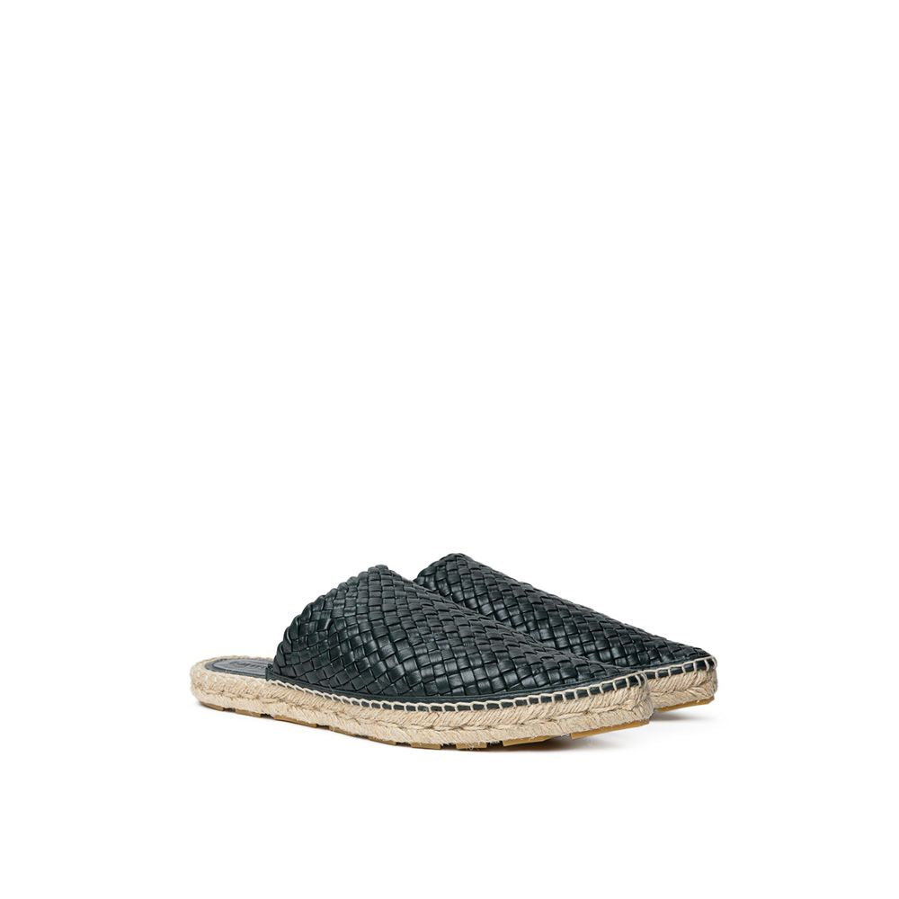 Espadrilles aus grünem Leder