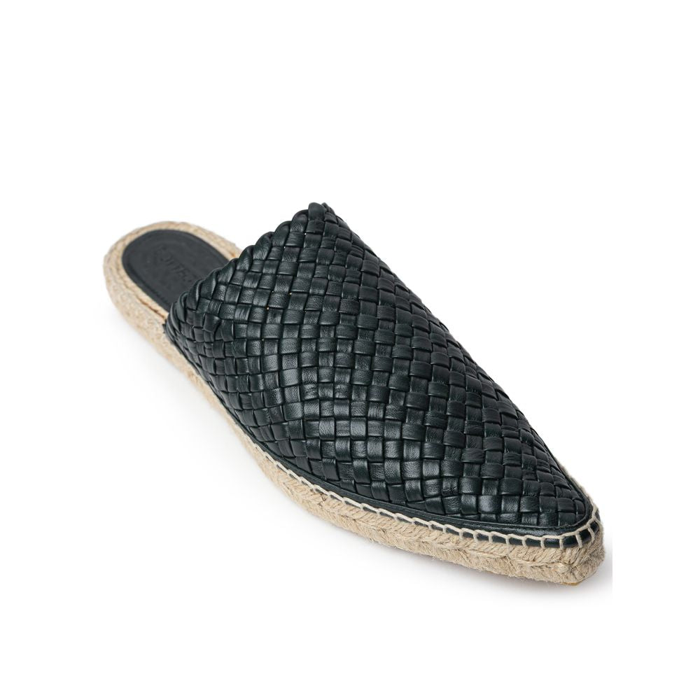 Espadrilles aus grünem Leder