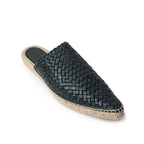 Espadrilles aus grünem Leder