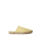 Gelbe Leder-Espadrille