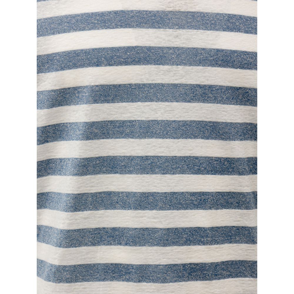 Blaues Baumwoll-T-Shirt