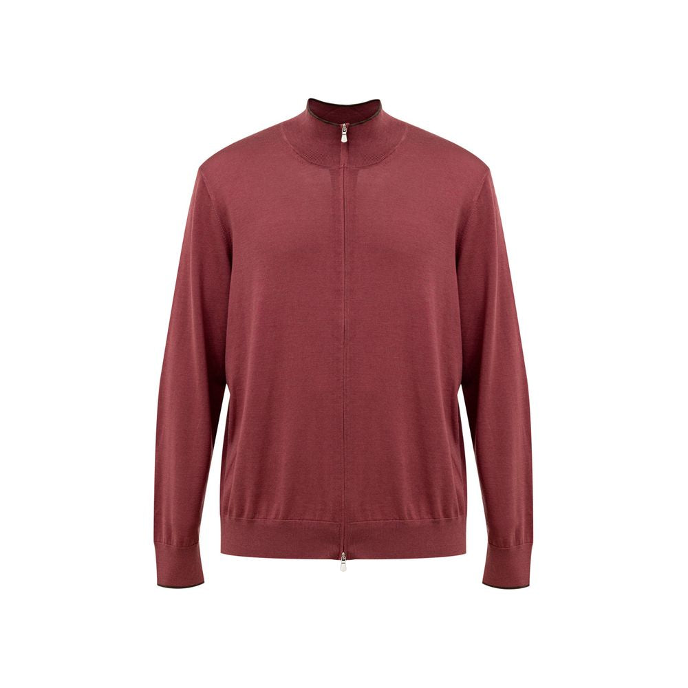 Rotes Seiden-T-Shirt