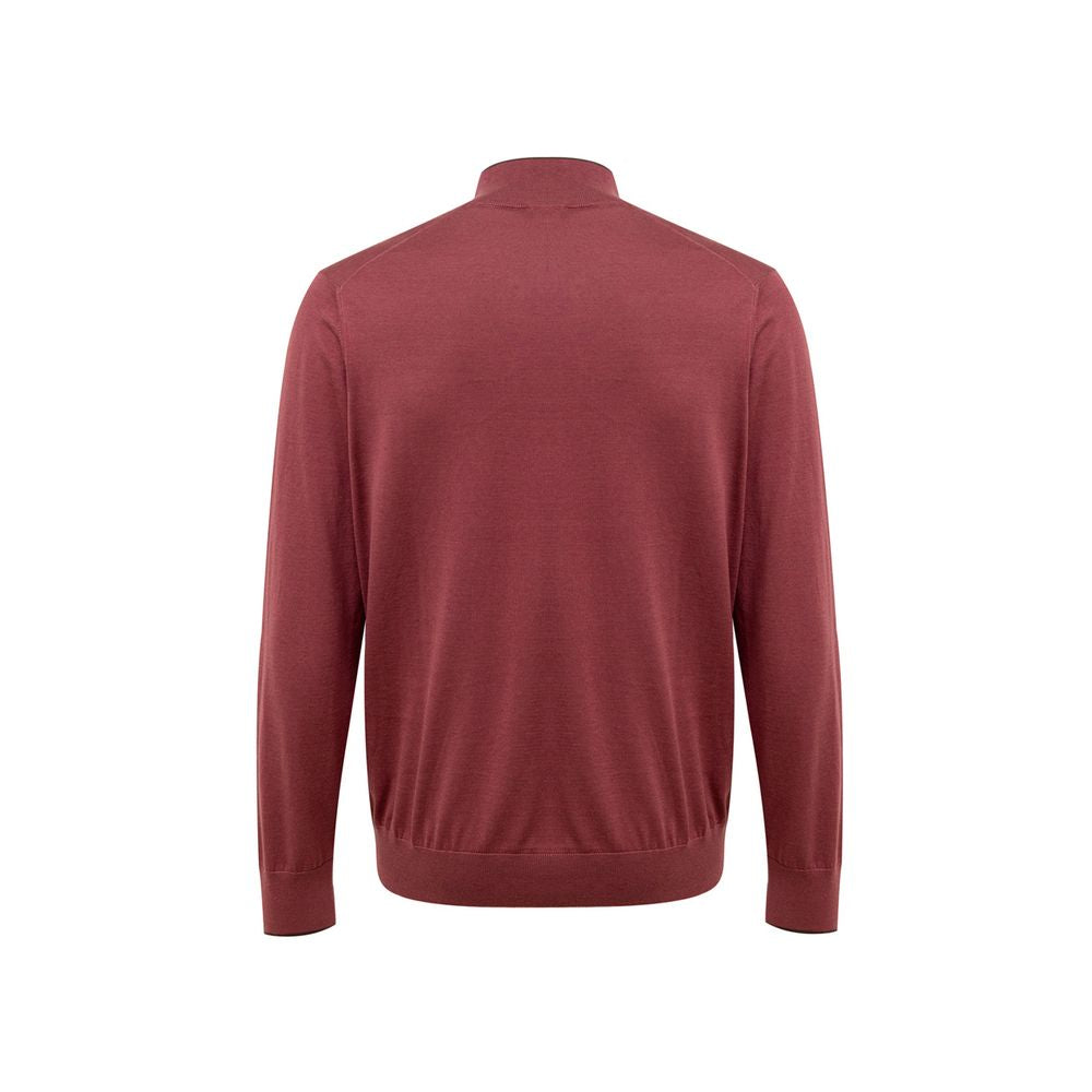 Rotes Seiden-T-Shirt