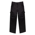 Schwarze Viskose-Cargohose