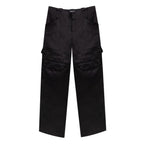 Schwarze Viskose-Cargohose
