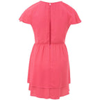 Fuchsia Viscose Short Dress