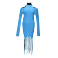 Blaues Freizeitkleid aus Baumwolle