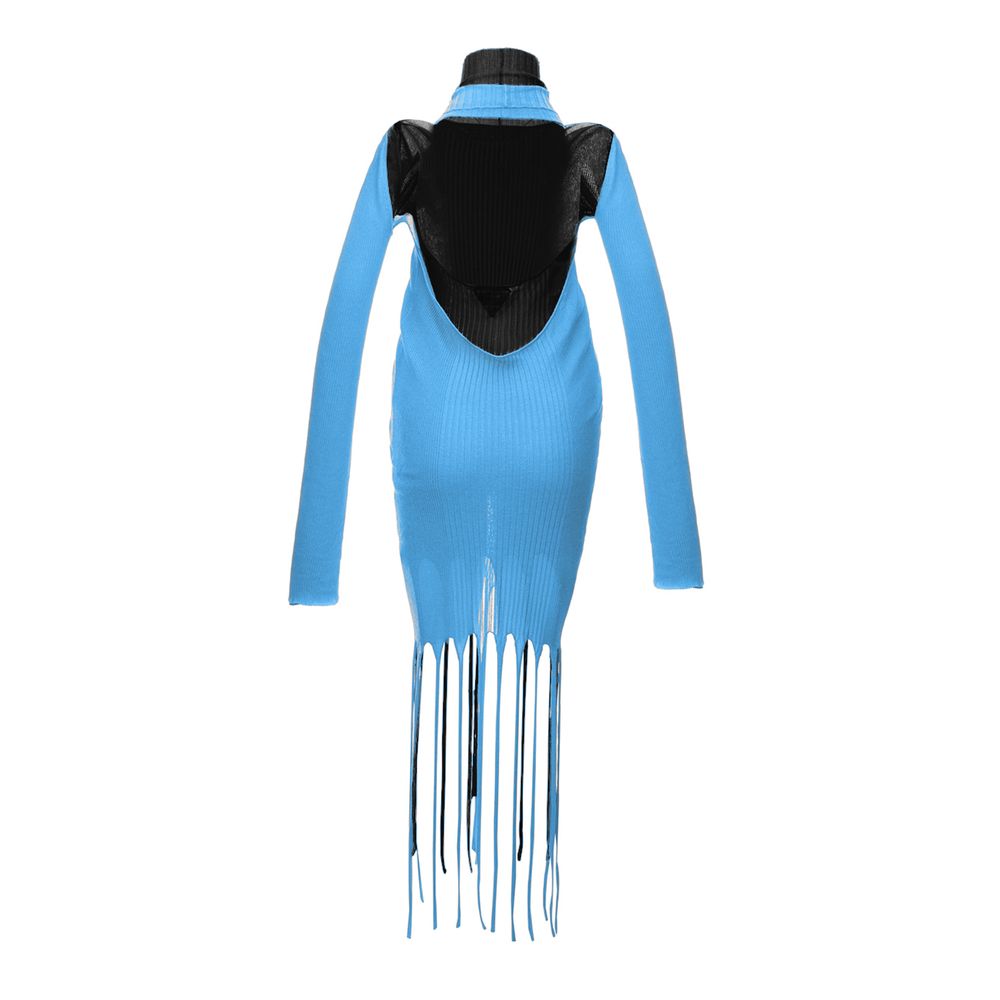 Blaues Freizeitkleid aus Baumwolle