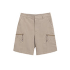 Beige Baumwoll-Cargoshorts