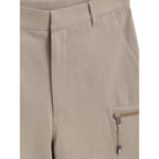 Beige Baumwoll-Cargoshorts