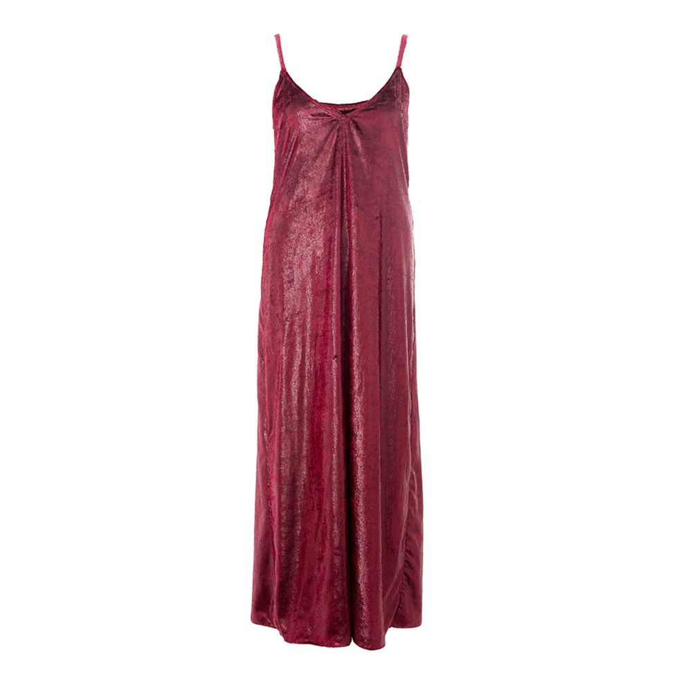 Bordeauxrotes Cocktailkleid aus Polyester