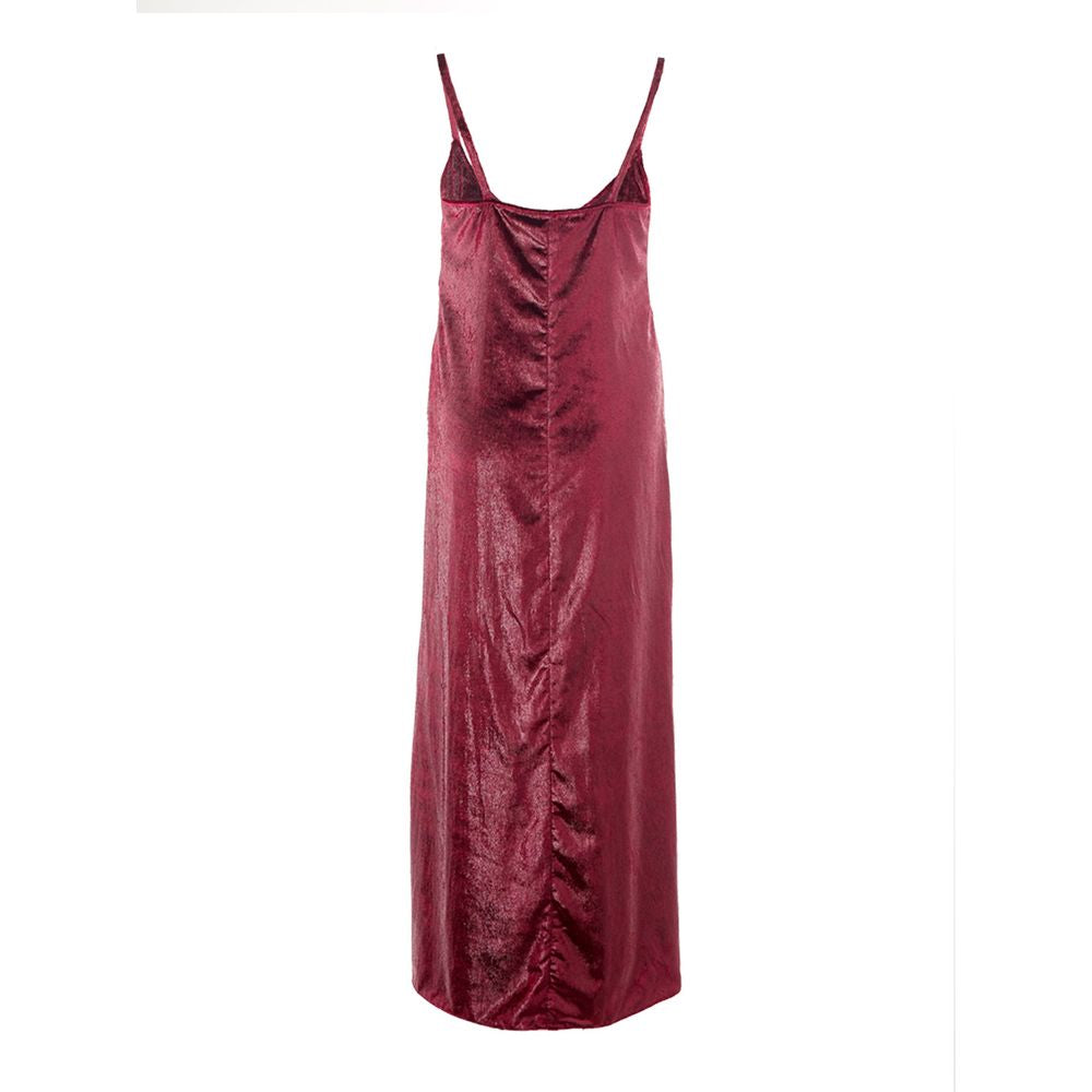 Bordeauxrotes Cocktailkleid aus Polyester