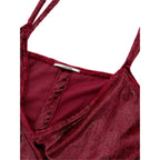 Bordeauxrotes Cocktailkleid aus Polyester