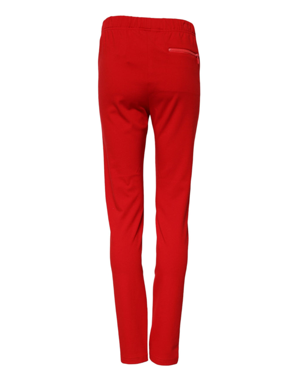 Rote Mid Waist Slim Fit Hose
