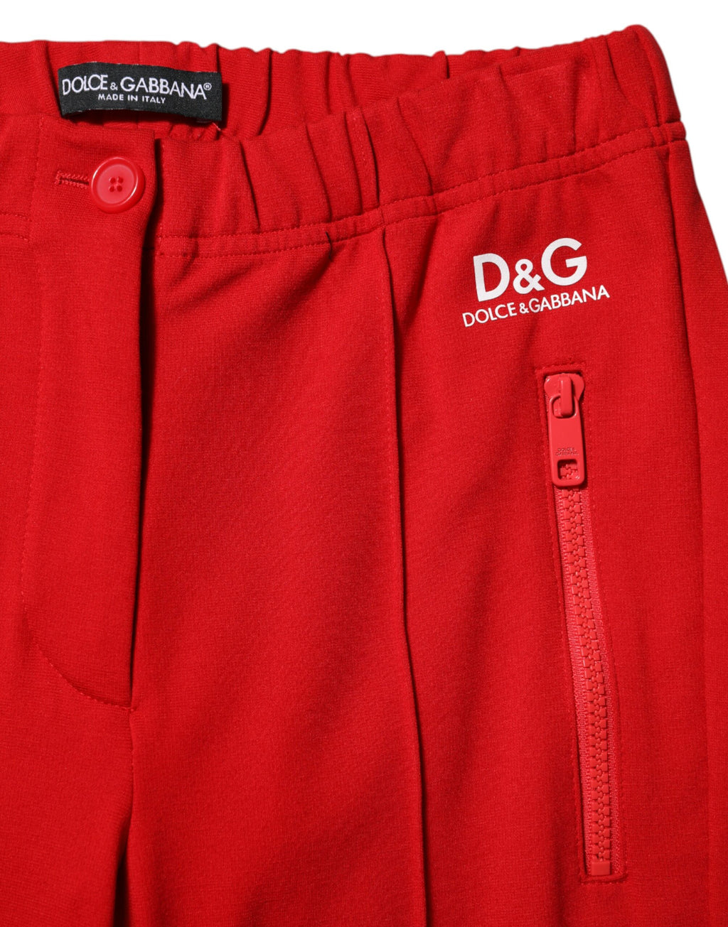 Rote Mid Waist Slim Fit Hose
