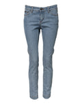 Blue Cotton PRETTY Mid-Waist Skinny Denim Jeans