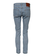 Blue Cotton PRETTY Mid-Waist Skinny Denim Jeans