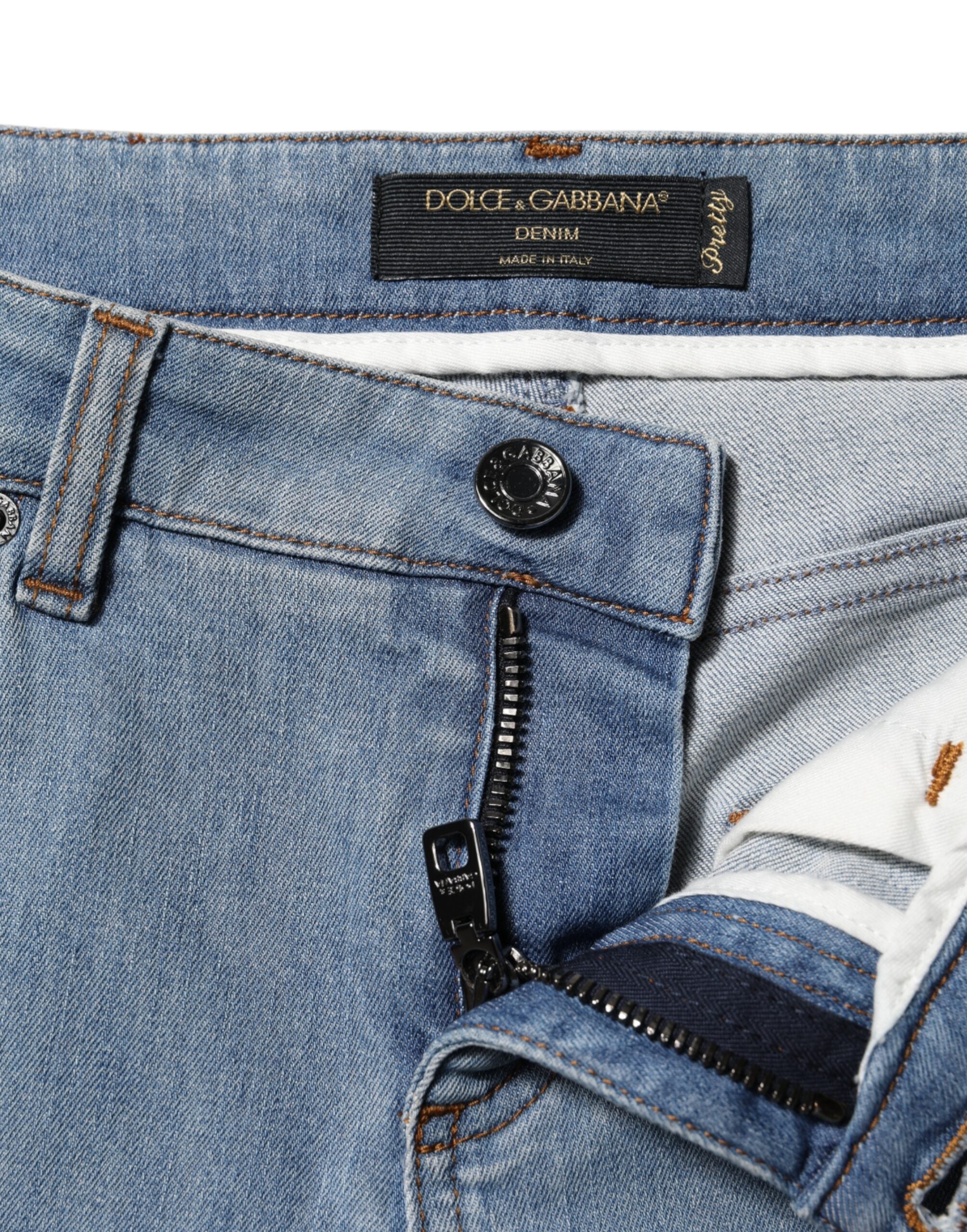 Blue Cotton PRETTY Mid-Waist Skinny Denim Jeans