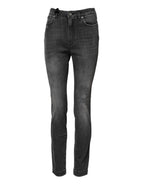 Dark Grey AUDREY Cotton Skinny Denim Jeans
