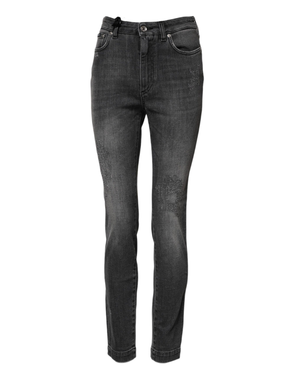 Dark Grey AUDREY Cotton Skinny Denim Jeans