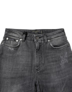 Dark Grey AUDREY Cotton Skinny Denim Jeans