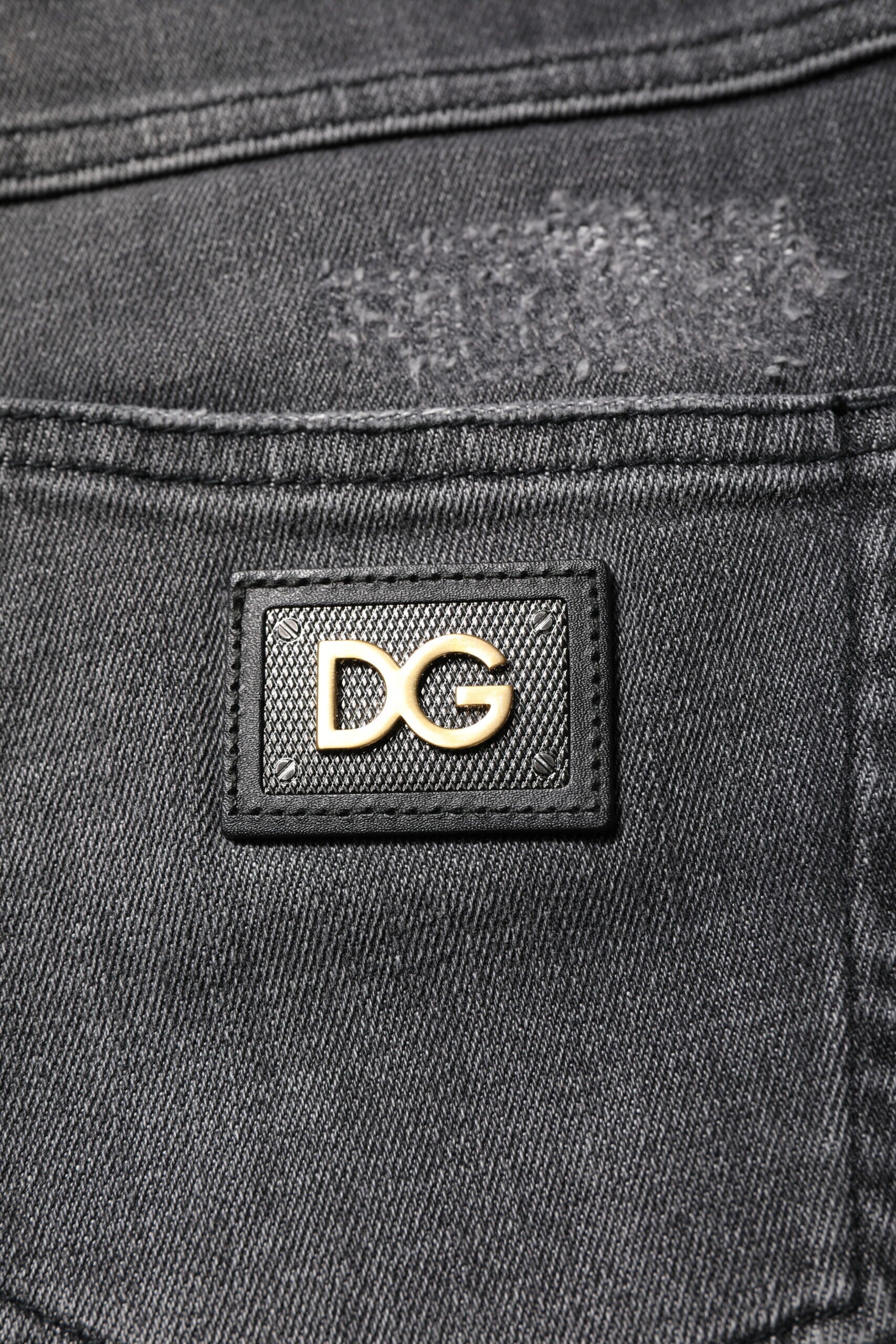 Dark Grey AUDREY Cotton Skinny Denim Jeans