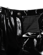 Black High-Waist Cargo Bootcut Pants