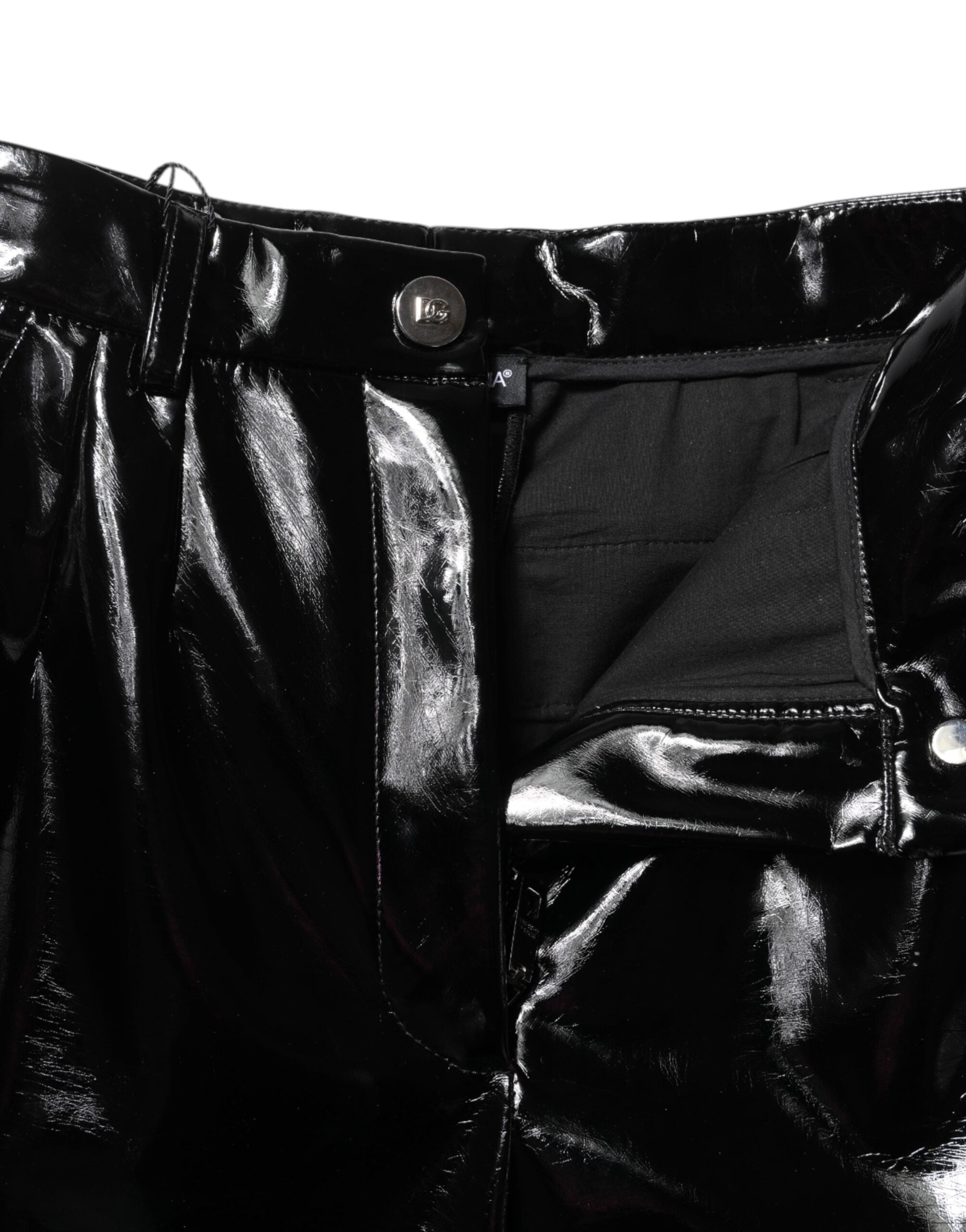 Black High-Waist Cargo Bootcut Pants