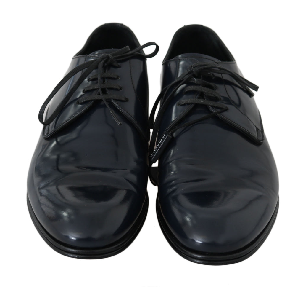 Blaue Leder Derby Anzugschuhe für Herren