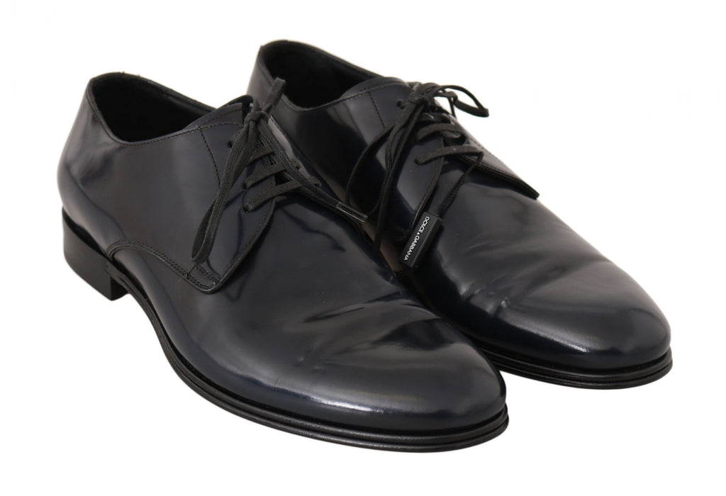 Blaue Leder Derby Anzugschuhe für Herren
