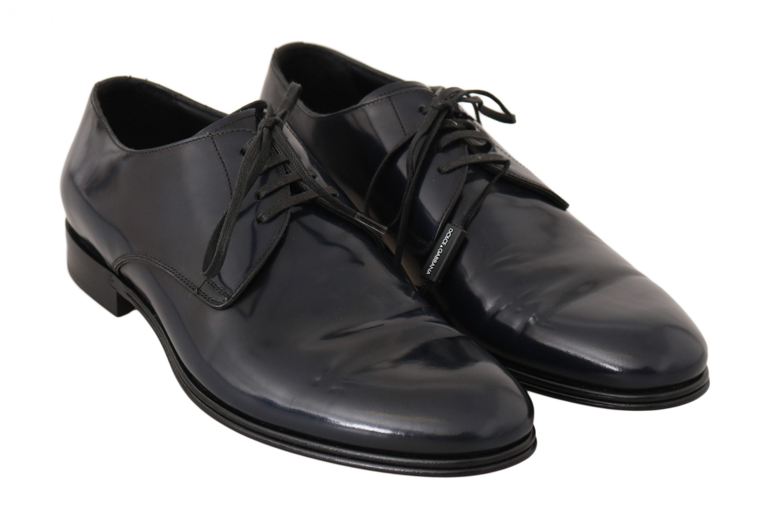 Blaue Leder Derby Anzugschuhe für Herren