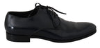 Blaue Leder Derby Anzugschuhe für Herren