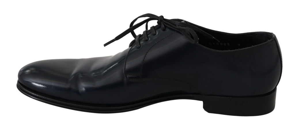 Blaue Leder Derby Anzugschuhe für Herren