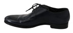 Blaue Leder Derby Anzugschuhe für Herren