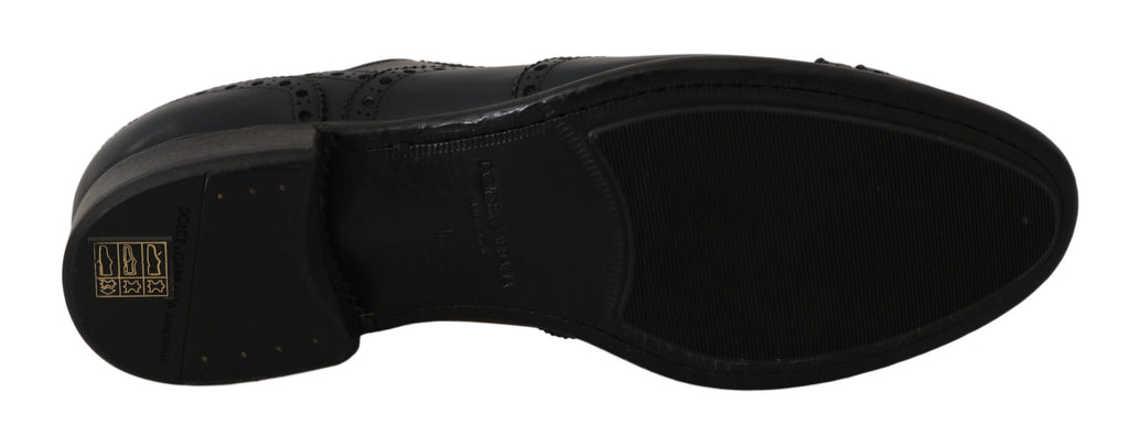 Dunkelblaue Wingtip Oxford Business-Schuhe aus Leder