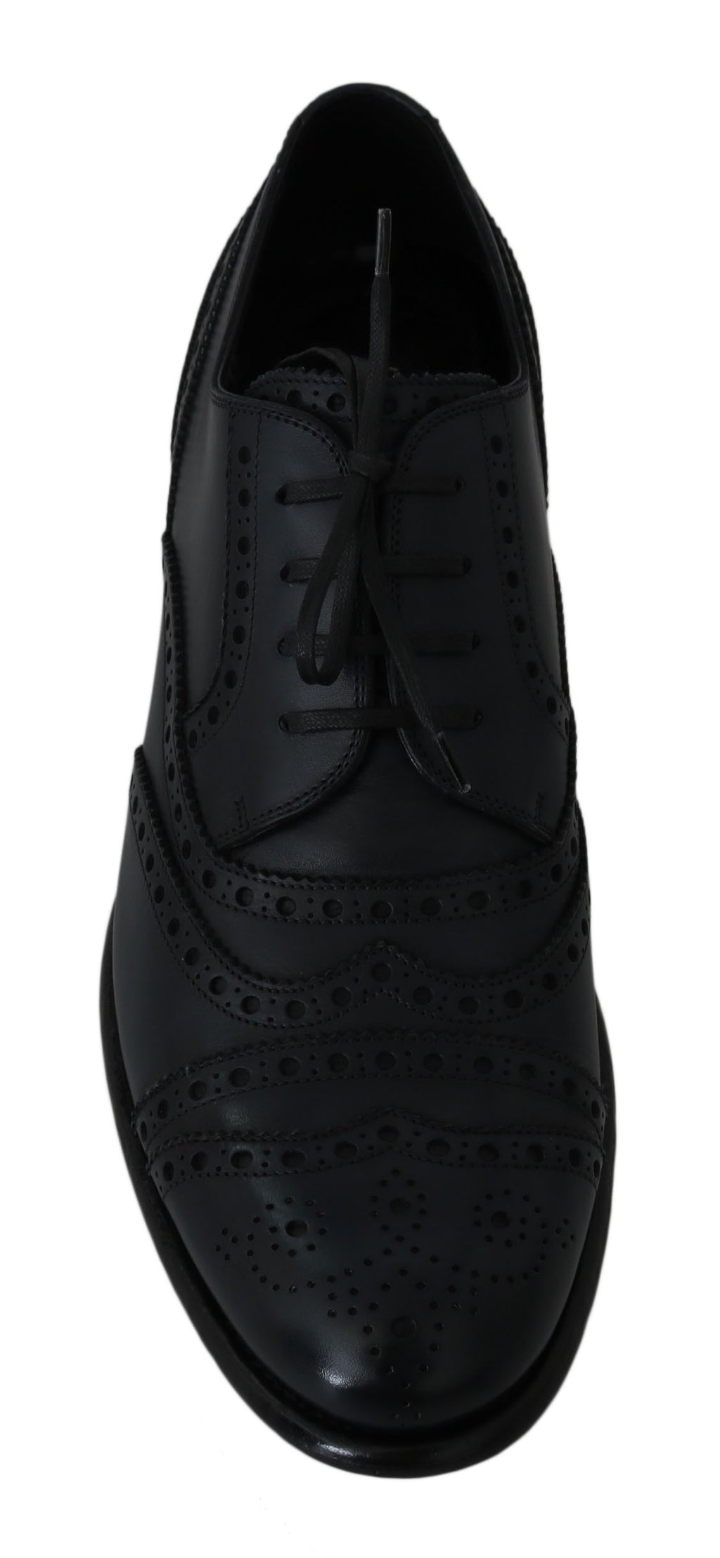 Dunkelblaue Wingtip Oxford Business-Schuhe aus Leder