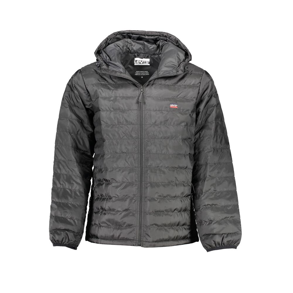 Black Polyester Men's Jacket