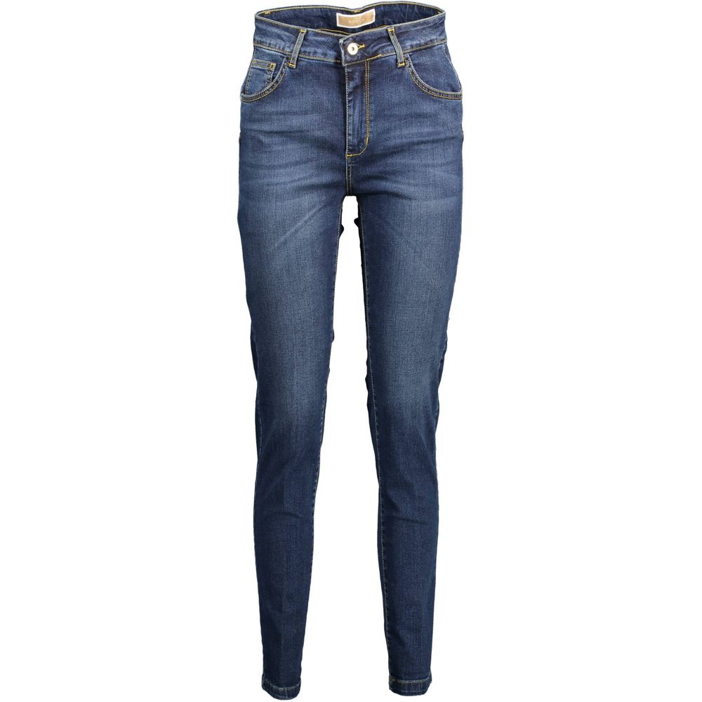 Blaue Jeans für Damen aus Baumwolle