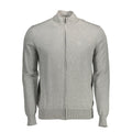 Grauer Herren-Cardigan aus Baumwolle