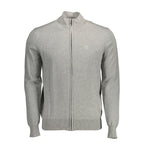 Grauer Herren-Cardigan aus Baumwolle