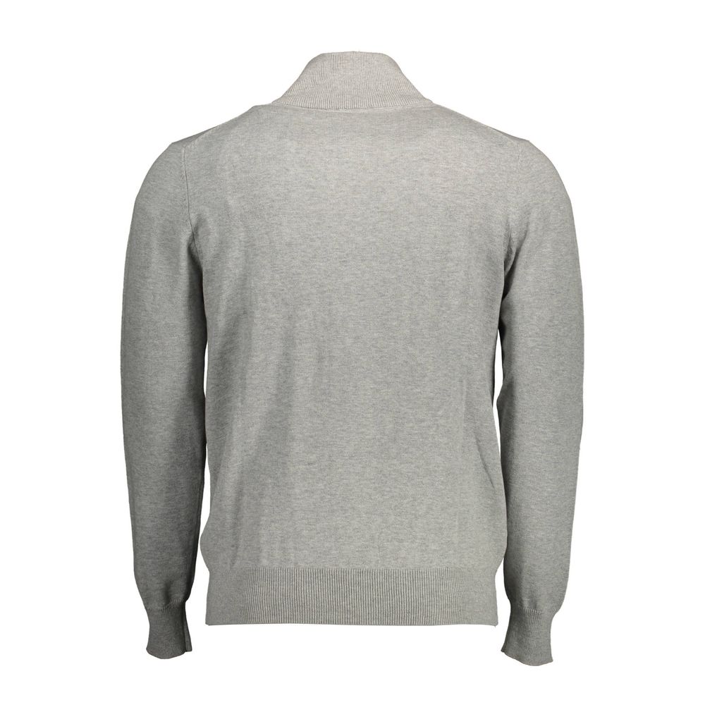 Grauer Herren-Cardigan aus Baumwolle
