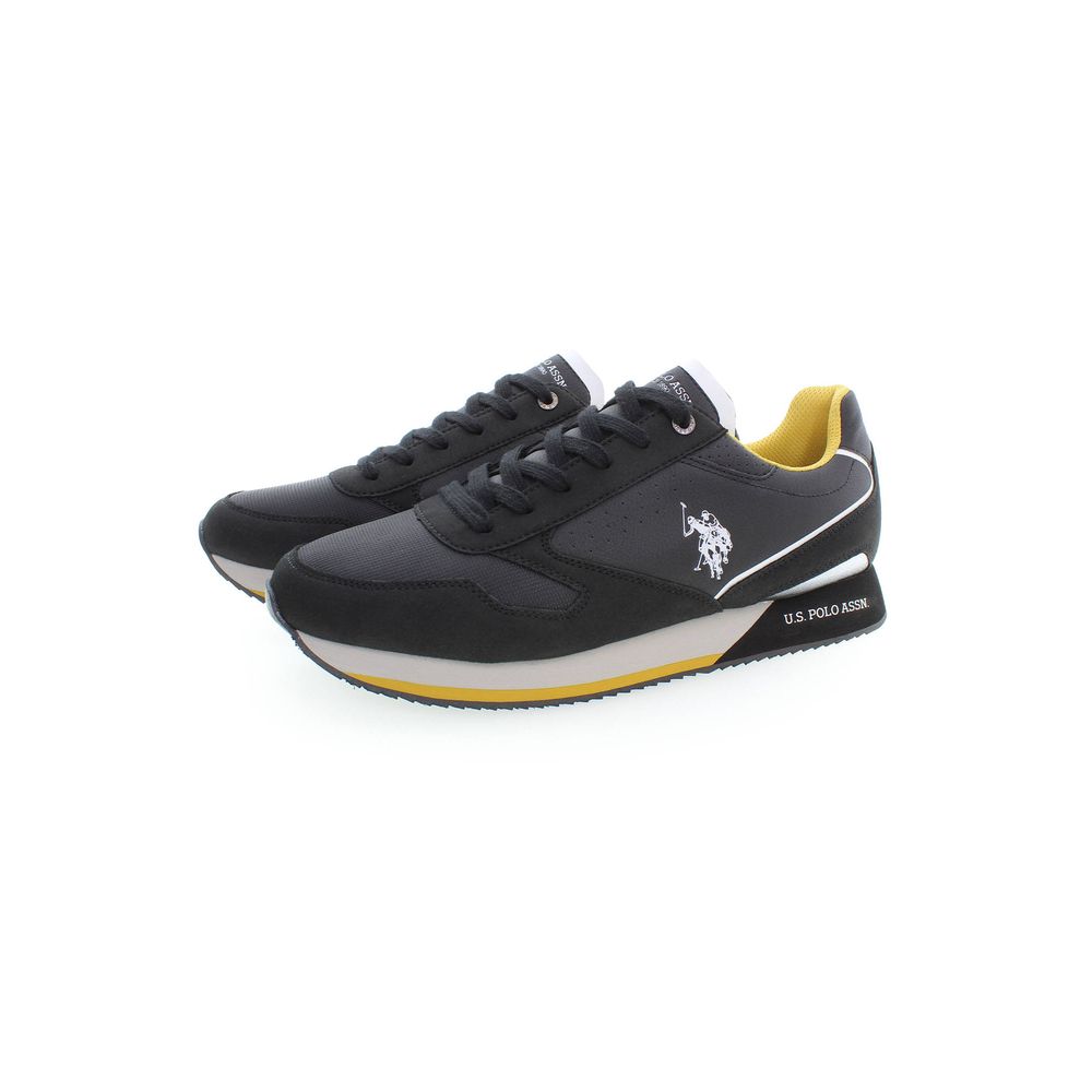 Schwarzer Herren-Sneaker aus Polyester