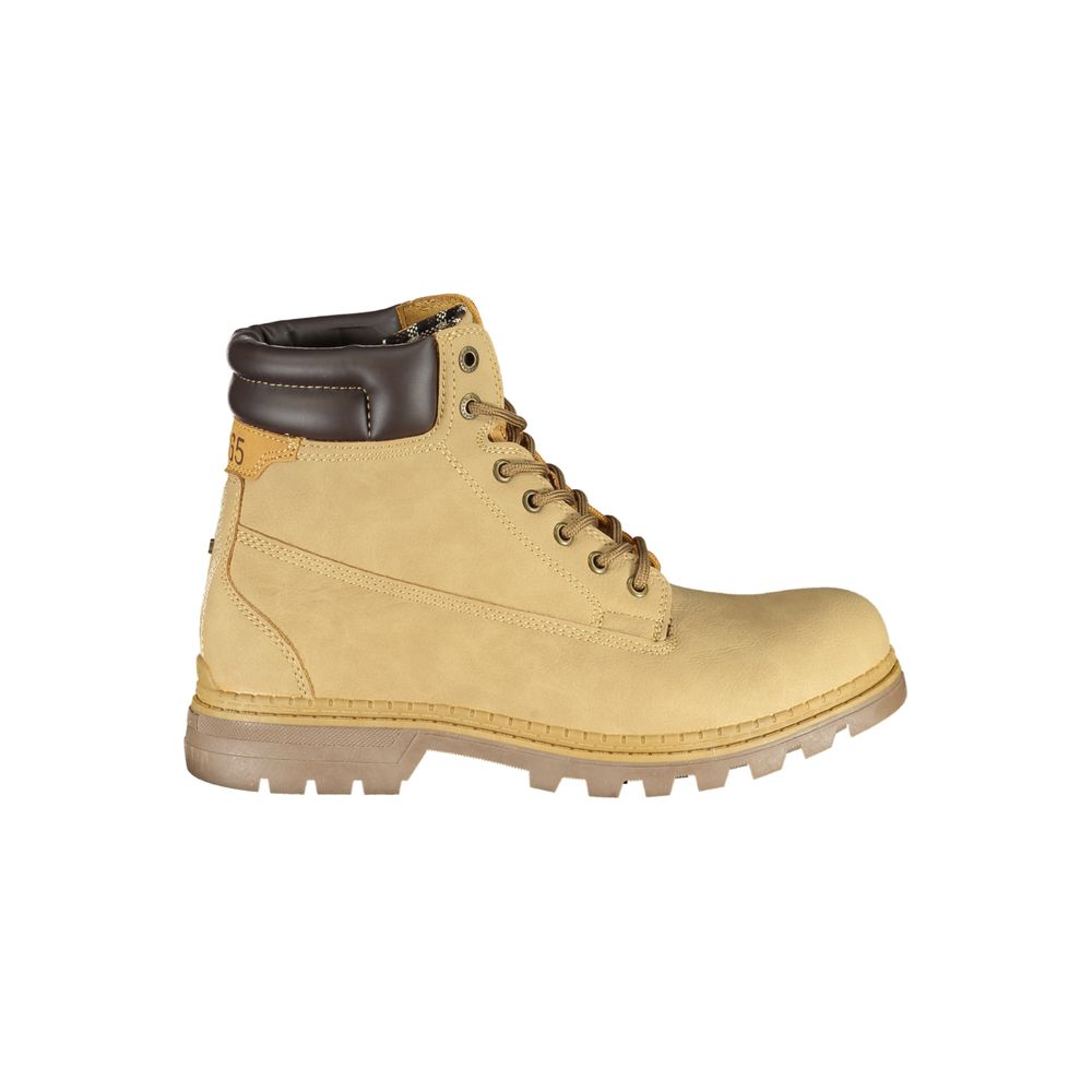 Beige Damen-Stiefelette aus Polyurethan
