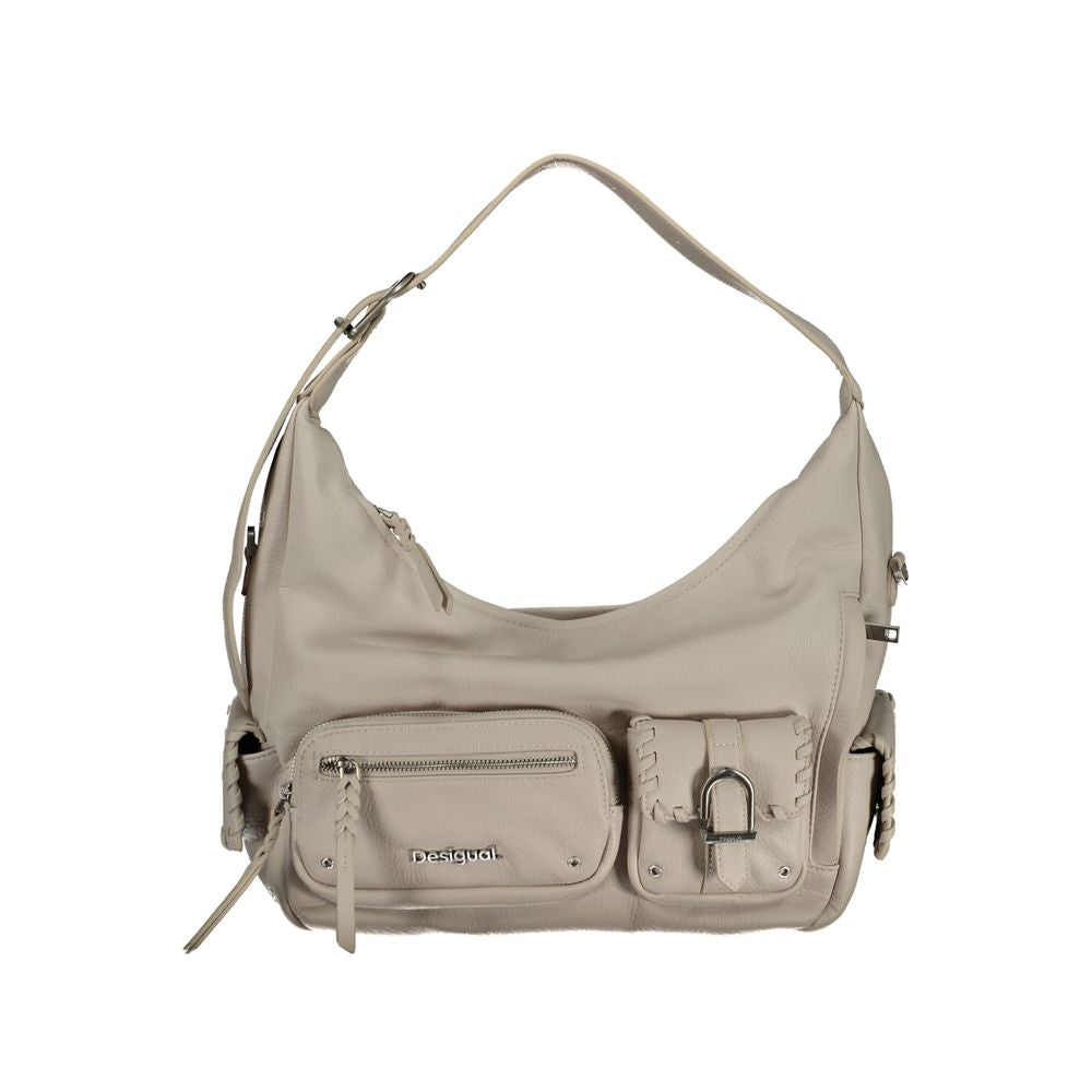 White Polyurethane Women Handbag